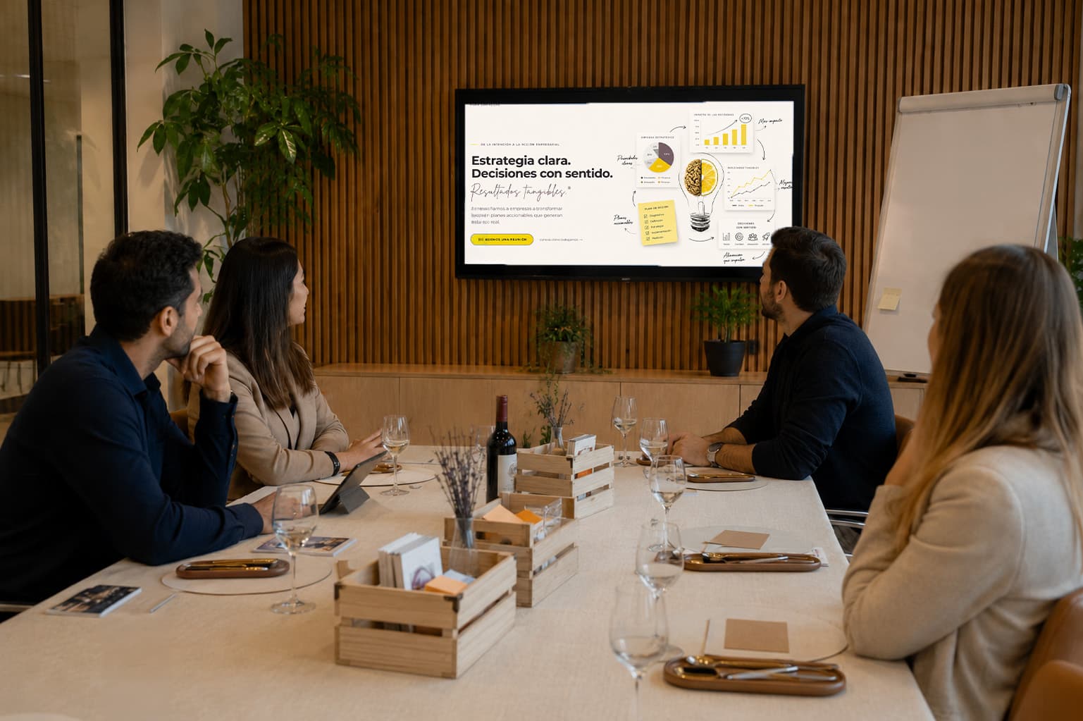 Equipo en una sesión de Pensamiento Tangible® de Mind in Lemon